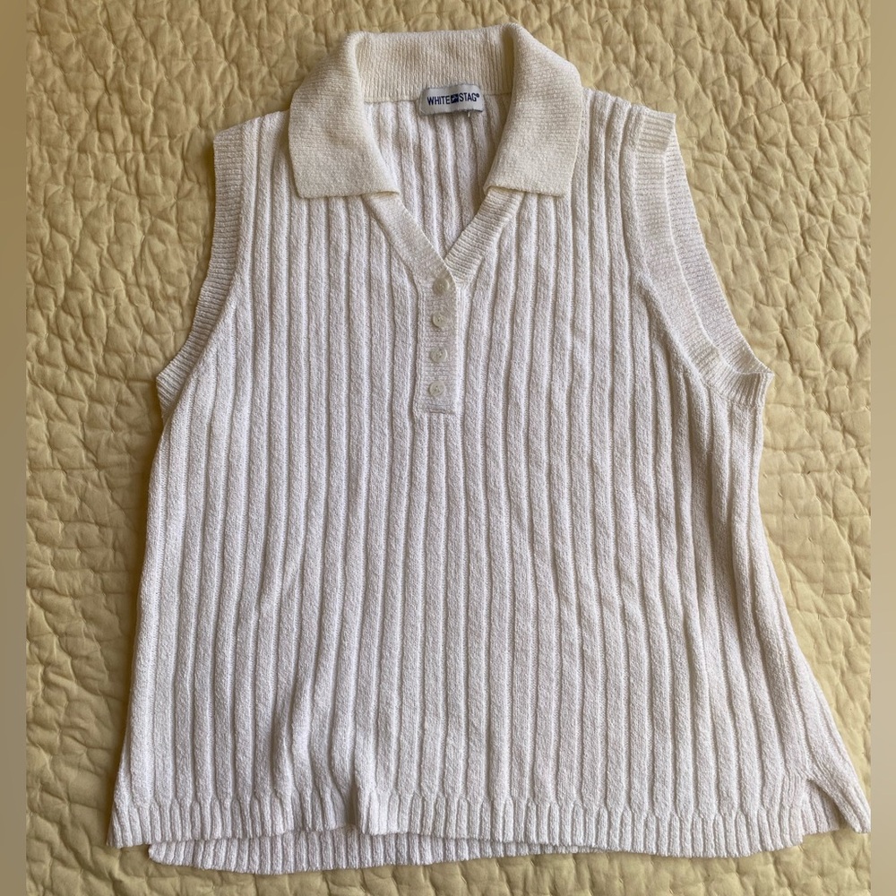 Vintage white sweater tank